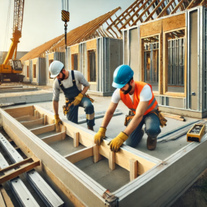 Errichtung und Abbau von Fertigteilen